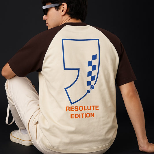 Beige & Choco Mix Contrast Raglan