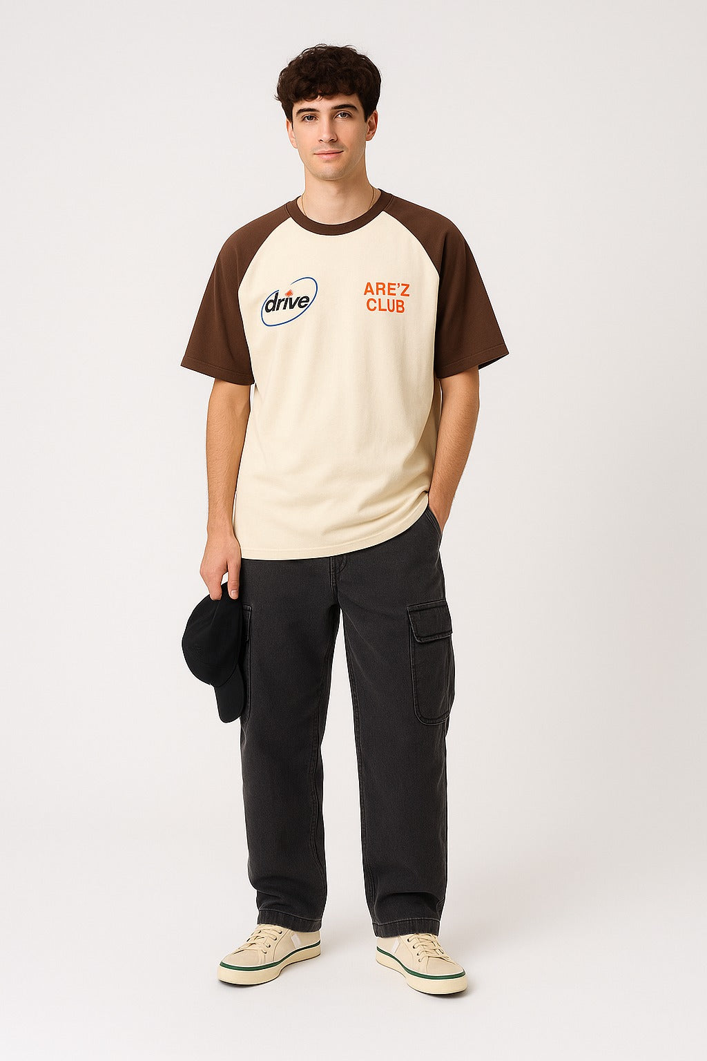 Beige & Choco Mix Contrast Raglan