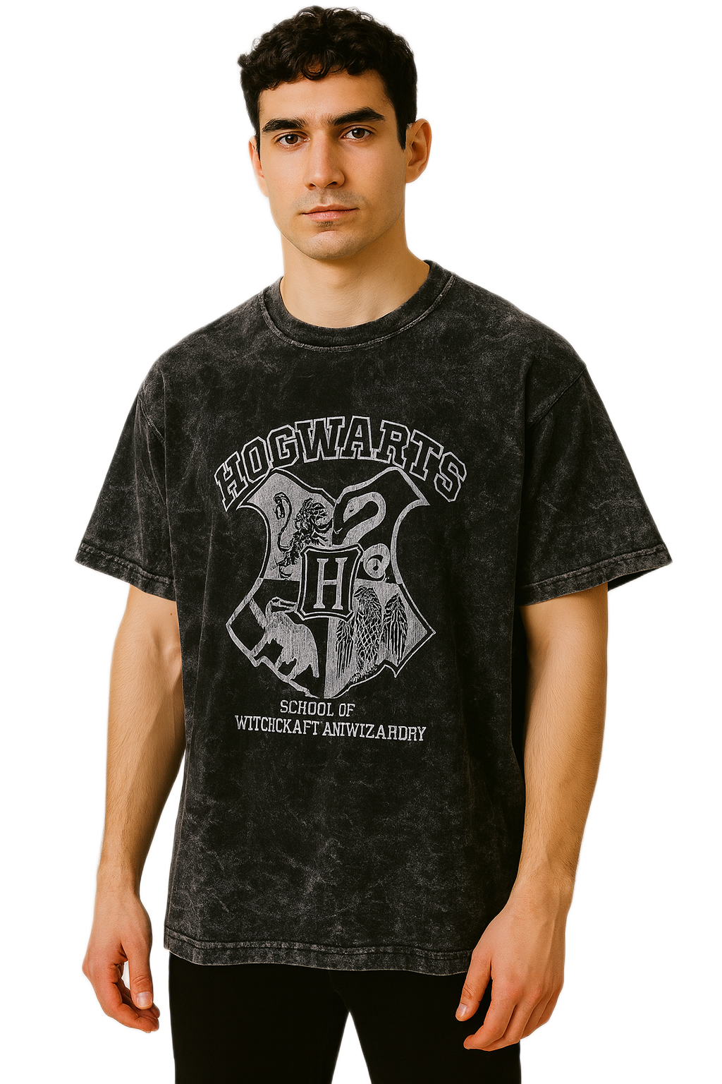 Hocwarts Black Acid Wash
