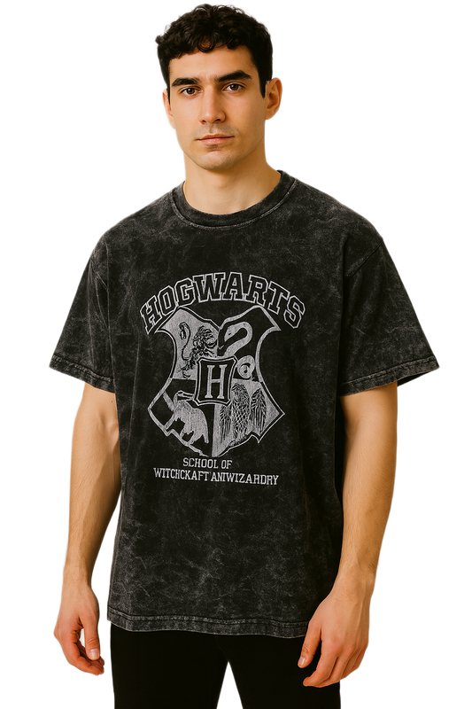 Hocwarts Black Acid Wash